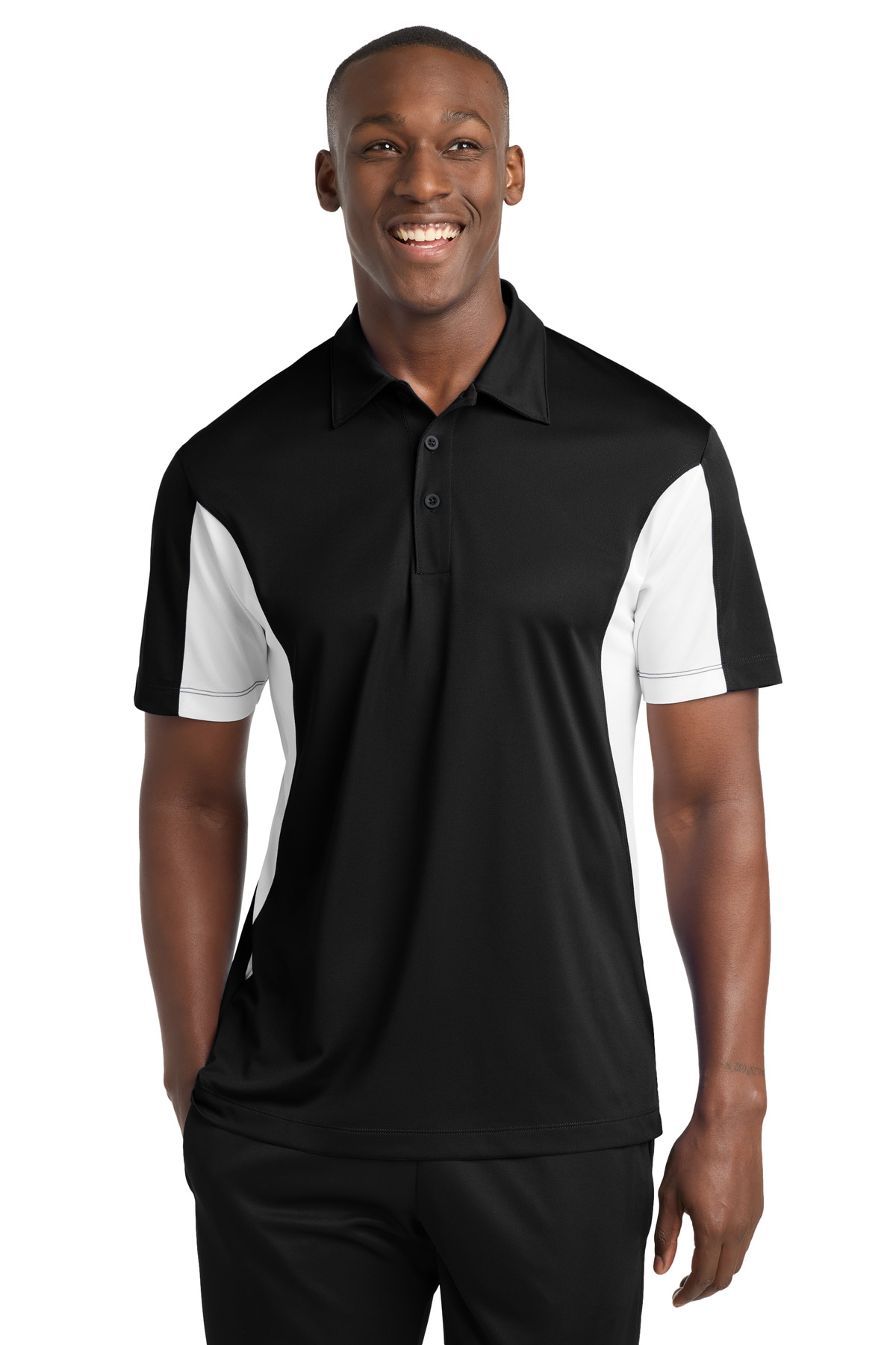 Side Blocked Performance Micropique Polo Shirt