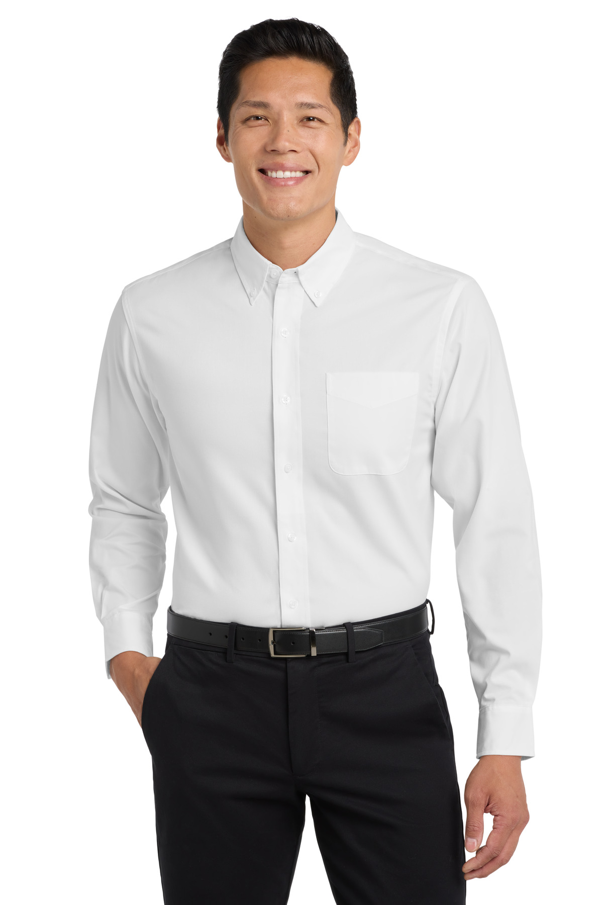 トップス Bean's Easy-Care Long Sleeve B.D Shirts Long Sleeve Easy Care Shirt