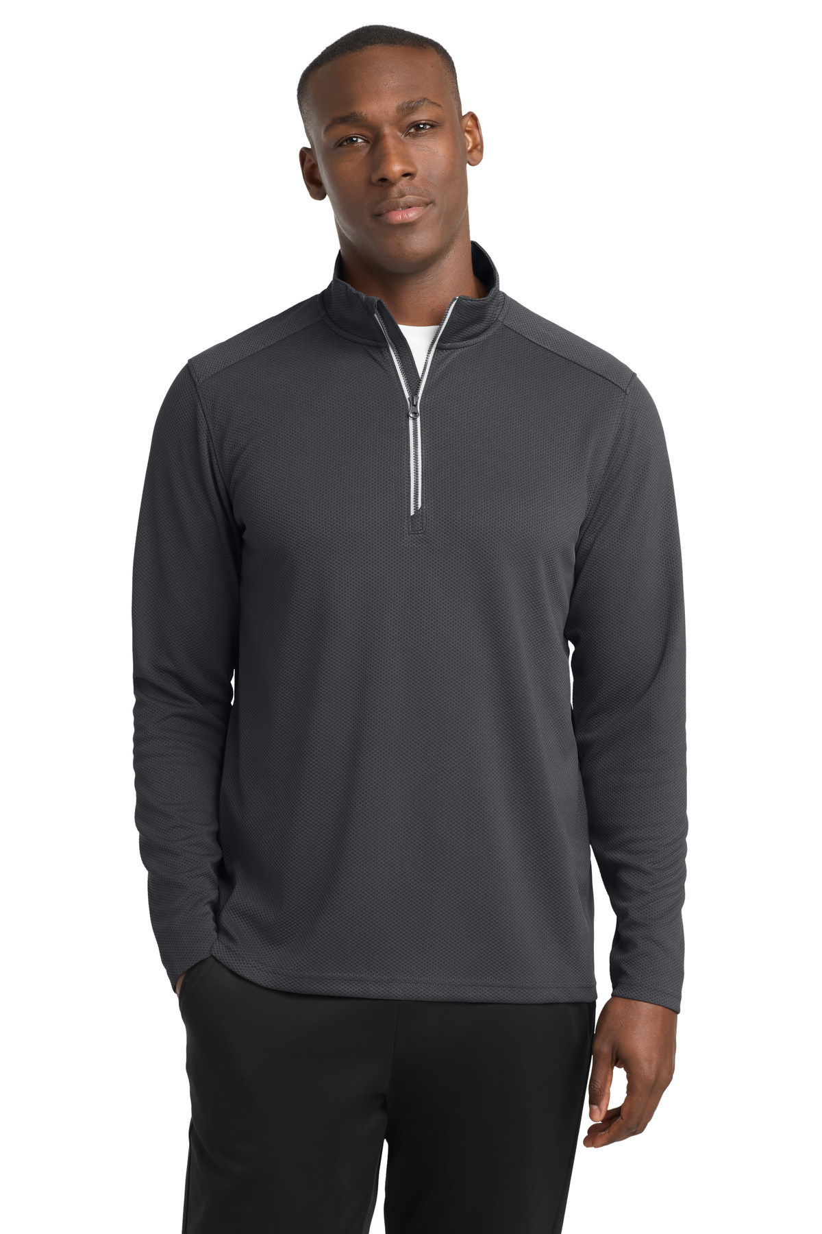 Sport-Wick Textured 1/4-Zip Pullover | ProGolfShirts.com