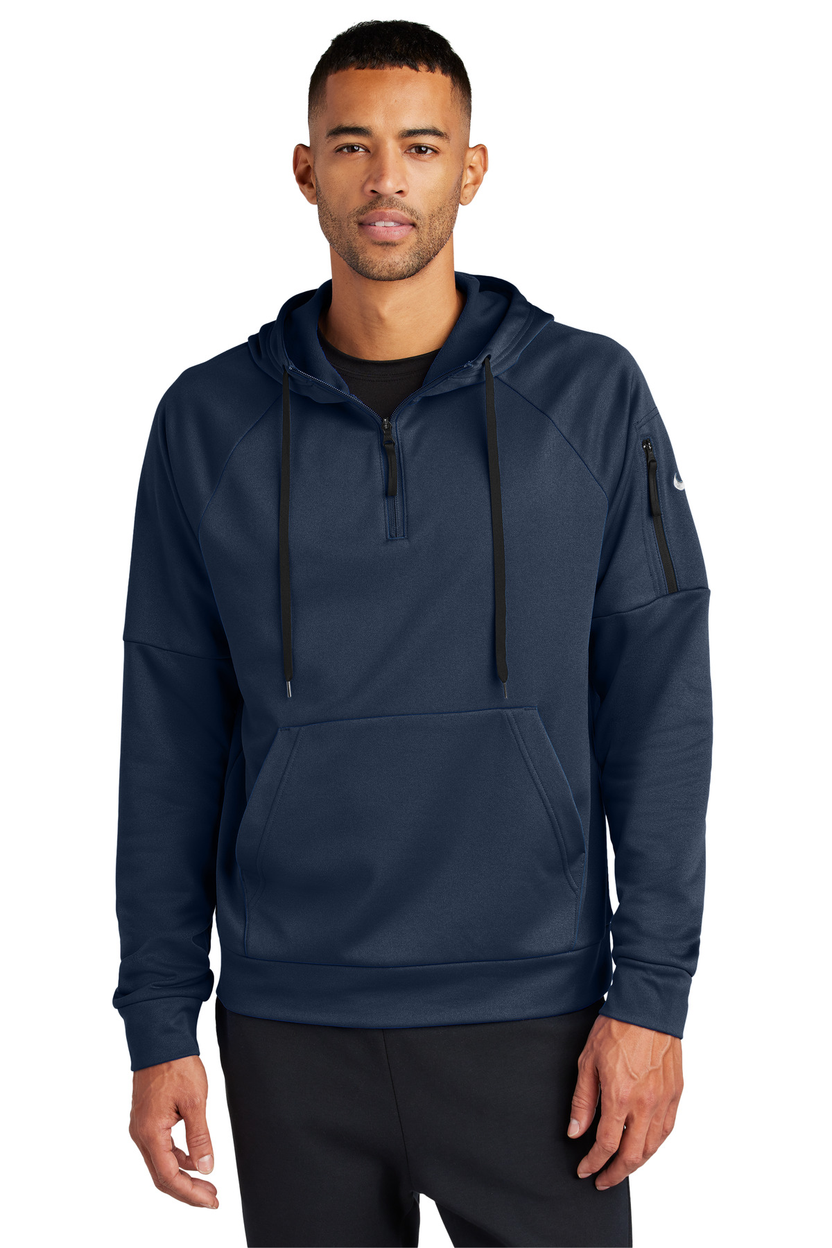 Nike Therma-FIT Pocket 1/4-Zip Fleece Hoodie | ProGolfShirts.com