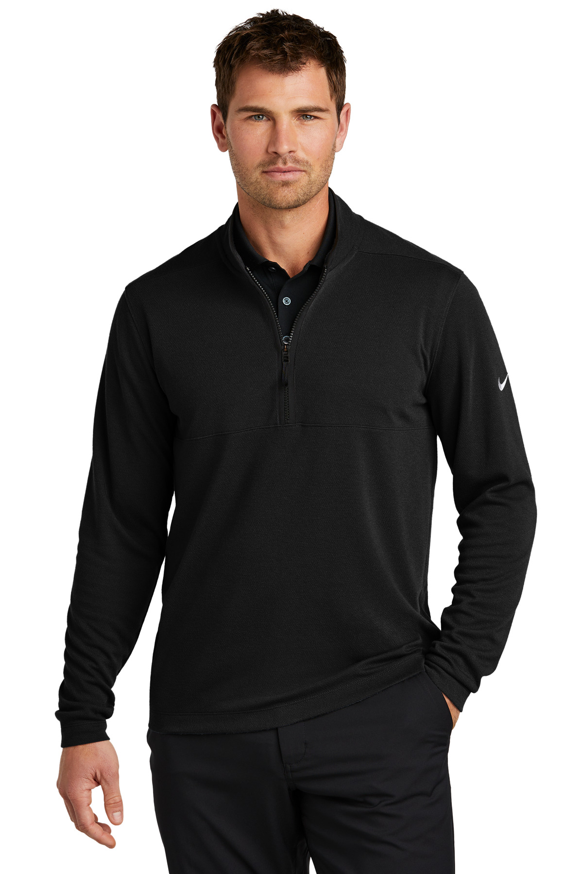 Nike Textured 1/2-Zip Cover-Up | ProGolfShirts.com