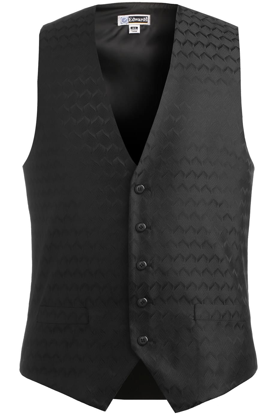 Sostanza Black Vest Floral Multi Beaded Design V-Neck