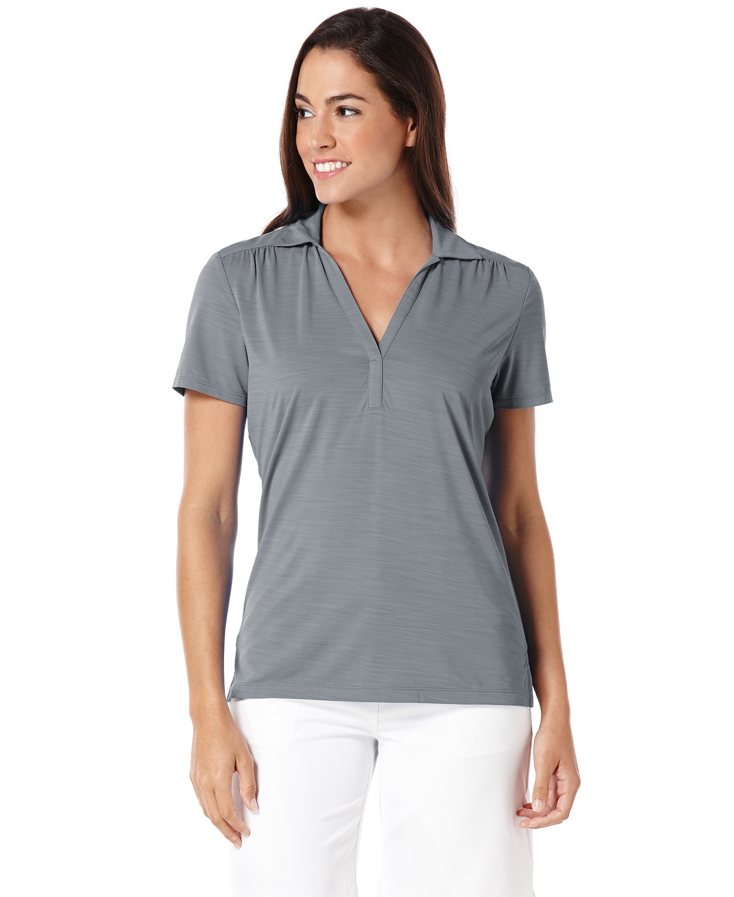 キャロウェイ Callaway Short Sleeve Tournament Polo レディース シャツ トップス Caviar Women's Callaway Short Sleeve Tournament Polo | Zappos.com