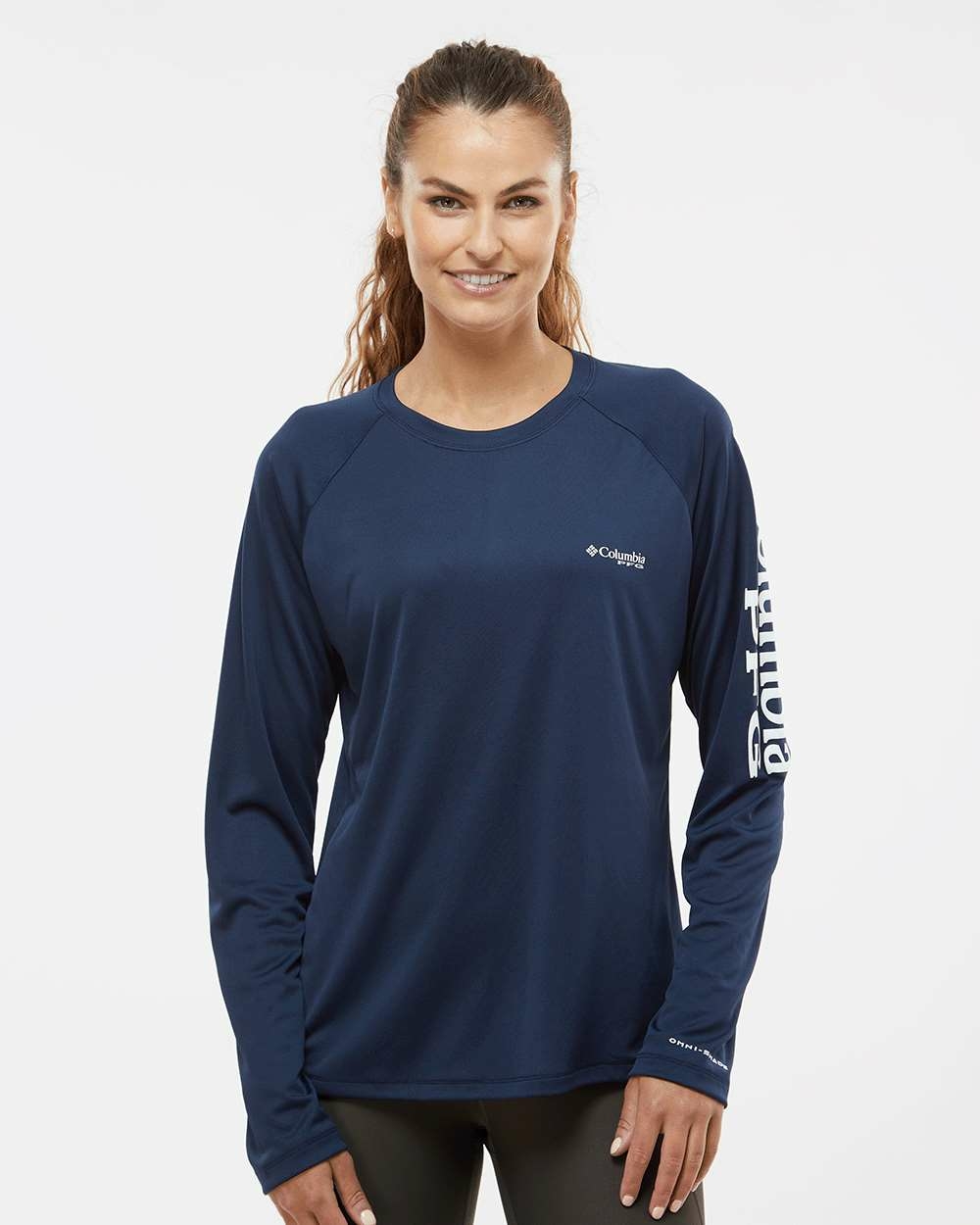 (取寄) コロンビア レディース タイダル ティー リ L/S Columbia women Tidal Tee II L/S Collegiate Navy/White Logo Women's Tidal Tee II Long Sleeve Wicking Sun Shading Shirt